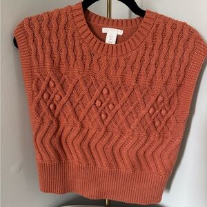 Zara Rust Cable Knit Sweater